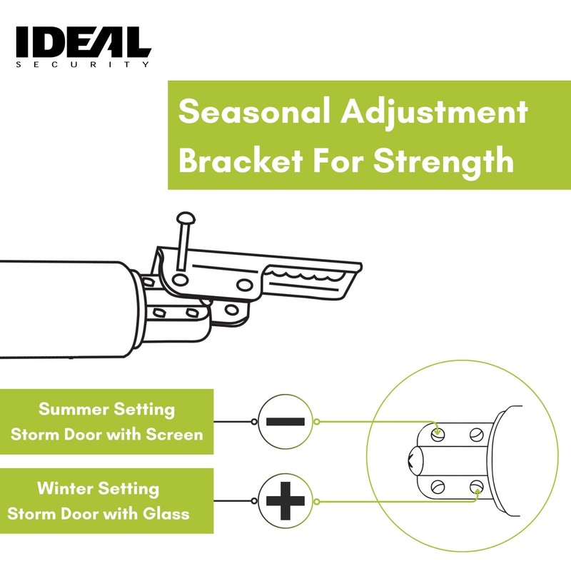 Ideal Security 9600 Standard Pneumatic Touch-N-Hold Storm and Screen Door