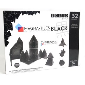Magna-Tiles Rare Solid BLACK  Magna-Tiles  32-Piece Black toy set  (15032)