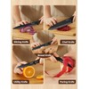 Knife Set, D.Perlla 8-Piece Kitchen Knife Set with Built-in Sharpener,