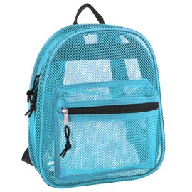 Mini mochila de malla para mujeres, niñas para la escuela, juguetes de playa, piscina, equipo de natación; mini mochilas transparentes, Agua, Small