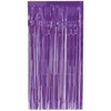 Unique 16858 Foil Fringe Door Curtain x 2 m-Deep Purple