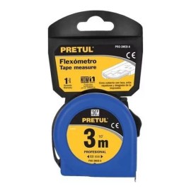 Pretul Flexómetro Azul 3 M Cinta 13mm Tarjeta Plástica Pretul 21609