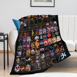 HYN FNAF's Five Nights at Freddy’s Blanket FNAF Flannel blanket for Bed Warm and Soft Rug Gift 100x130cm