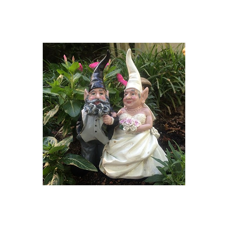 homestyles 15" Wedding Bride and Groom Love Couple Gnome Home