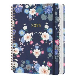2025 Planner - Weekly and Monthly Planner Book, January 2025 - December 2025, Hard Cover Calendar Planner with Tabs, Notes Pages, Inner Pocket, A5 (6.3" x 8.4")
