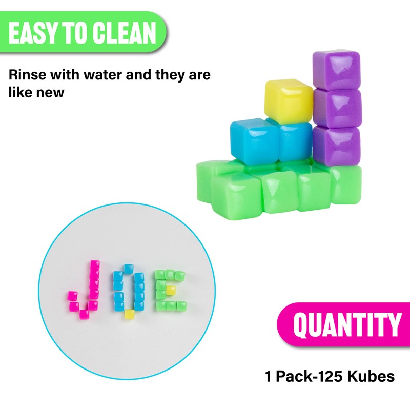 KOMARC GAMES StickiKubes, Mini Stacking Cubes That Stick to Anything,