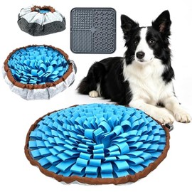 START MAKERS Set Alfombra Olfativa Doble Capa para Perro y Licking Mat | Tapete olfativo para perros y lick mat silicona, entrenamiento olfativo para 