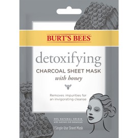 Burt's Bees Face Masks, Detoxifying Charcoal Facial Skin Care, 100% Natural, Single Use (6 Count)