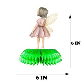 5 Pcs Fairy Party Honeycomb Centerpieces Birthday | Baby Shower Decorations Garden Theme Birthday Party Fairies Table Toppers