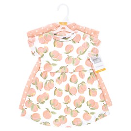 Hudson Baby Infant and Toddler Girls Cotton Dresses, Sweet Peach, 3T
