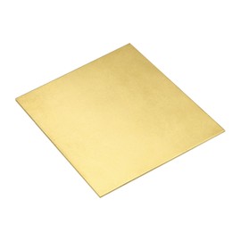sourcing map Brass Sheet, 4" x 4" Metal Sheets 0.08" Thickness H62 Brass Plates for DIY Crafts, Electrical, Repairs, Industry