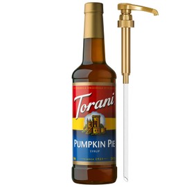 Torani Coffee Syrup, Pumpkin Pie Flavored Syrup for Drinks, Pump Included, 25.4 Fl Oz