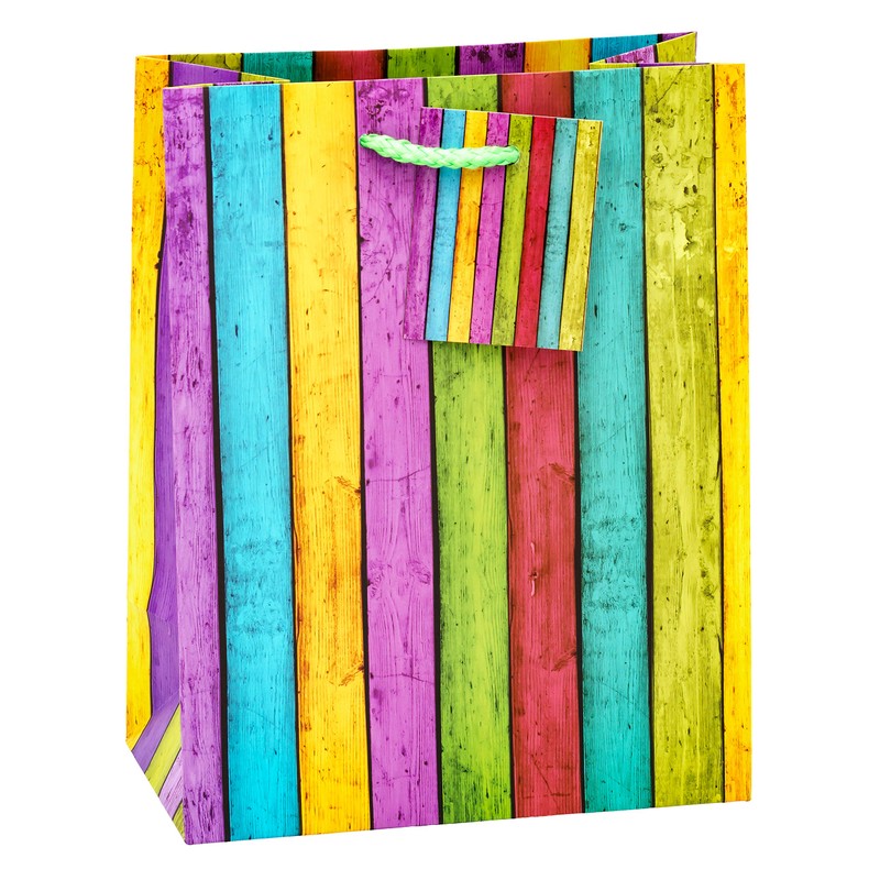 TSI Gift Bags Set Stripes, Medium, 3 Designs (Pack of