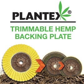 CS Unitec | PLANTEX SUNFIRE Ceramic Timmable Flap Disc | Hybrid 40/60 Grit | 5" Dia, 5/8-11 Hub | Type 29 | Made in Germany | 10 Pack