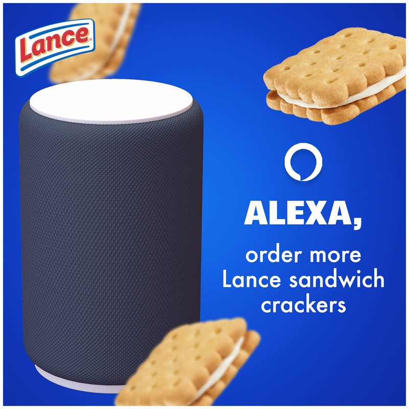 Lance Sandwich Cookies, Nekot Lemon Creme, 10 Individually Wrapped Packs,