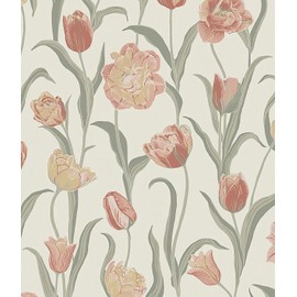 Orainege Floral Wallpaper Peel and Stick Wallpaper Flower Contact Paper Self-Adhesive Wall Paper for Bedroom Bathroom Cabinets Wall Decor 16.9inx393.7in Removable