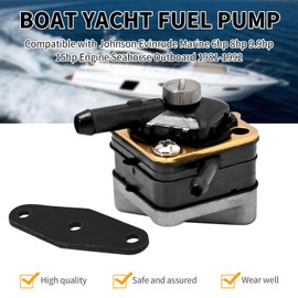 VIKKSAER 18-7350 Carbhub Fuel Pump Replacement for Johnson Evinrude 397839 391638 395091 397274 6hp 8hp 9.9hp 15hp Engine Seahorse Outboard 1981-1992