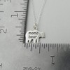 Sterling Silver Mama Bear Pendant Necklace, 18" Chain, Mom Mother's