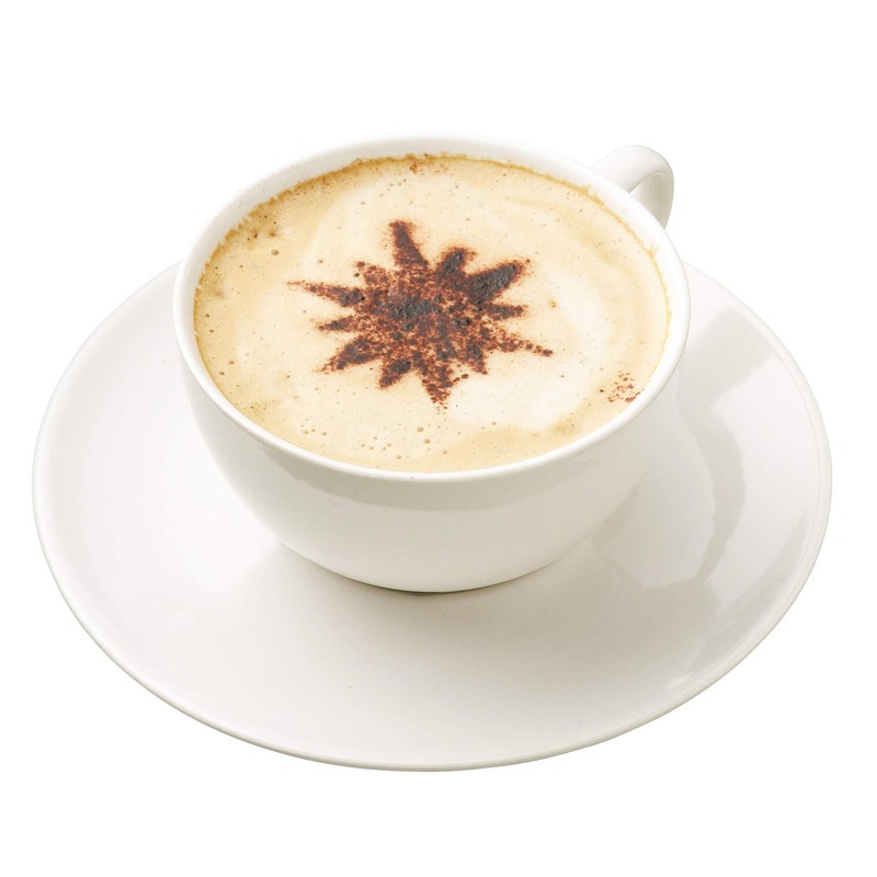 KitchenCraft Le’Xpress Kaffeeschablone für Latte Art, Kunststoff, Weiß, 8er-Set