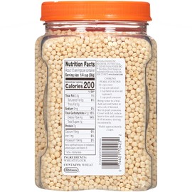 RiceSelect Pearl Couscous, Israeli Couscous, Non-GMO, 24.5 oz (Pack of 1 Jar)