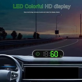 Hud Car Speedometer - Plug & Play Speed Warning Instrument - Digital GPS Speedometer, Digital Speed Meter, Multi-Function, High-Definition Design for All Vehicle