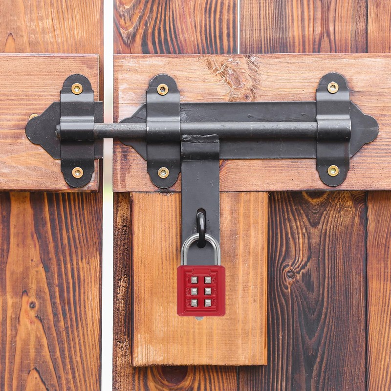 sourcing map Combination Padlock, 6-Digit Push Button Padlock 3-Position Locking