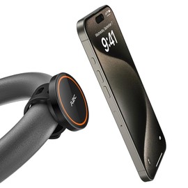 A2C A2C Gym Fitness Phone Mount for MagSafe - 17 N52 Strong Magnets Stable and Secure Phone Mount with Adjustable Strap, Compatible with Gym Equipment, Stroller, Shopping Cart, Exercise Bikes
