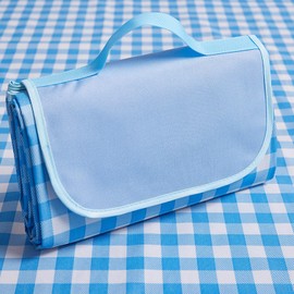 HZT Leisure Sheet, Waterproof, Picnic Mat, 600D, Oxford Fabric, Large, 59.1 x 70.9 inches (150 x 180 cm), For 4 - 6 People, Folding Picnic Sheet, Stylish, Thick, Moisture-proof, Compact Storage