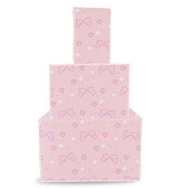 6 x Bow Wrapping Paper, Cute Bow Wrapping Paper Pink Girl Gift Wrap 70 x 50cm for Birthday Wedding Valentine's Day Baby Shower