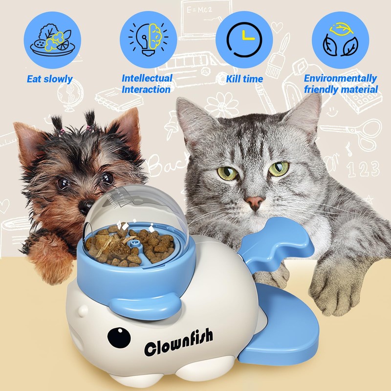 Dwafill Interactive Feeder, Dog Toy Intelligence, Slow Feeder Cat, Slow