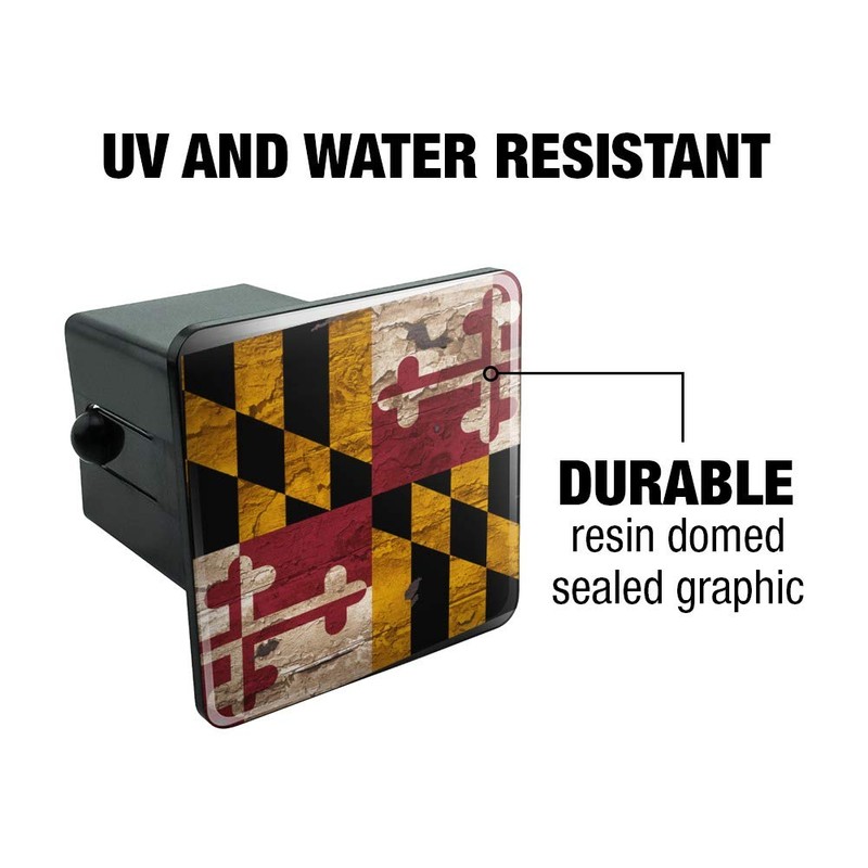 Graphics and More Rustic Distressed Maryland State Flag Tow Trailer