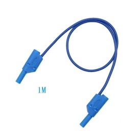 Aofan Pack of 5 Colourful Double Ended 4 mm Multimeter Banana Plug Test Lead Wire for Laboratory Electrical Testing Multimeter 1 m