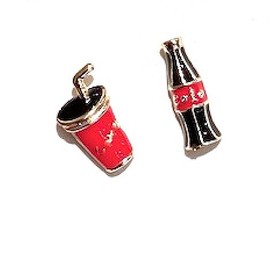 SBI Jewelry Coke Bubble Cola Drink Earrings for Women Men Stud Food Cartoon Cute Anniversary Mothers Day Birthday