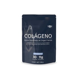 Colágeno Marino Hidrolizado con Vitamina C, Aminoácidos, Ácido Hialurónico y Biotina, Sabor Mandarina, 333 g | 30 porciones