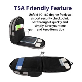 MATEIN Laptop Backpack 15.6 Inch, Carry On Backpack for Women Men Airline Approved, Weekender Bag with Laptop Compartment TSA Approved, Water Resistant Work Tactical Backpack, Grey