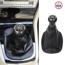 Unbranded For 1997-2006 VW PASSAT B5 B5.5 5 Speed Black Gear Shift Knob With Cover