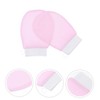 SAFIGLE 1 Pair Exfoliating Bath Gloves Soft Pink Scrubbing Mitts