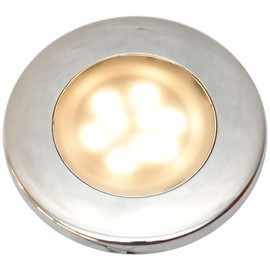 ITC Marine Boat Overhead Cabin Light 69290-CH-3K | Round White Chrome