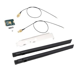 Tarjeta de Red Inalámbrica del Módulo de Computadora Portátil WiFi 6E con Tecnología 5.2 OFDMA y MU-MIMO para 10 11 Compatible con ThinkPad Color: Negro
