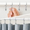 30PCS Curtain Rod Ring Clips, Curtain Rings With Clips, Rustproof
