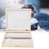 100 Pcs Professional Prepared Wooden Microscope Storage Box for Kids