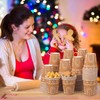 100 Pcs Christmas Gingerbread Paper Cups, 10 oz