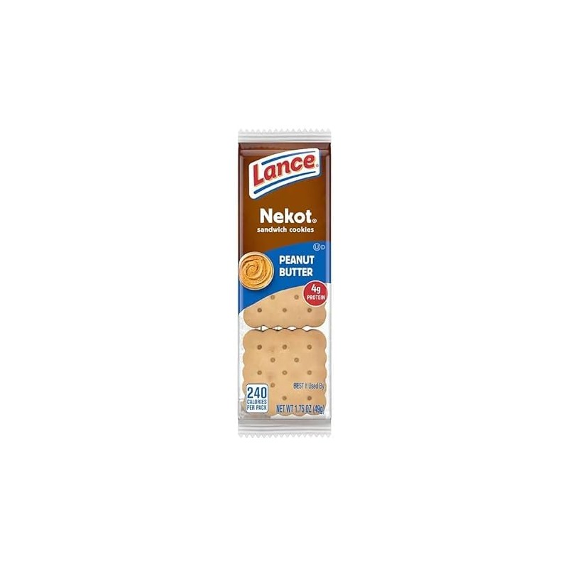 Lance Nekot Peanut Butter Sandwich Cookies, 1.75 oz., 40 pack.