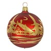 Christmas Tree Baubles Matte Red 6 cm Pack of 5