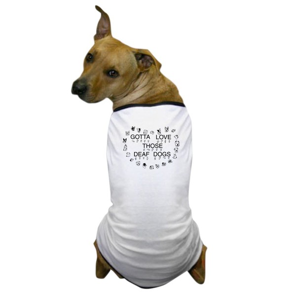 CafePress Deaf Dog T Shirt Dog T-Shirt, Pet Clothing, Funny Dog Costume