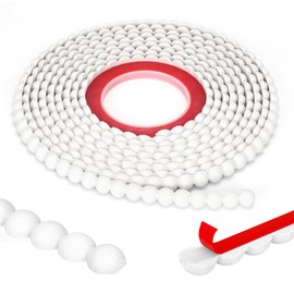 15mm Wide Flexible Molding Trim with Self-Adhesive Tape - 16.5ft Decorative White Semicircle Bead DIY Wall Trim for Bathroom, Mirror Frame, Backsplash, Ceiling, Cabinets & TV Wall Edges