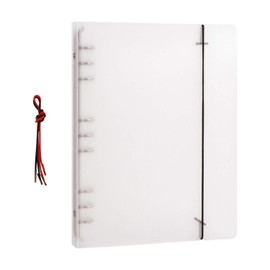 B5 Round Rind View Binder Transparent 9-Ring Loose Leaf Binder Refillable Loose Leaf Notebook (No Pages Included)