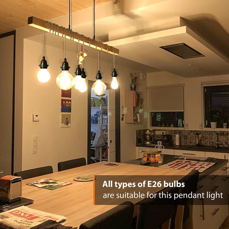 Plug in Hanging Light Fixture, 15FT Pendant Lamp Lights Cord