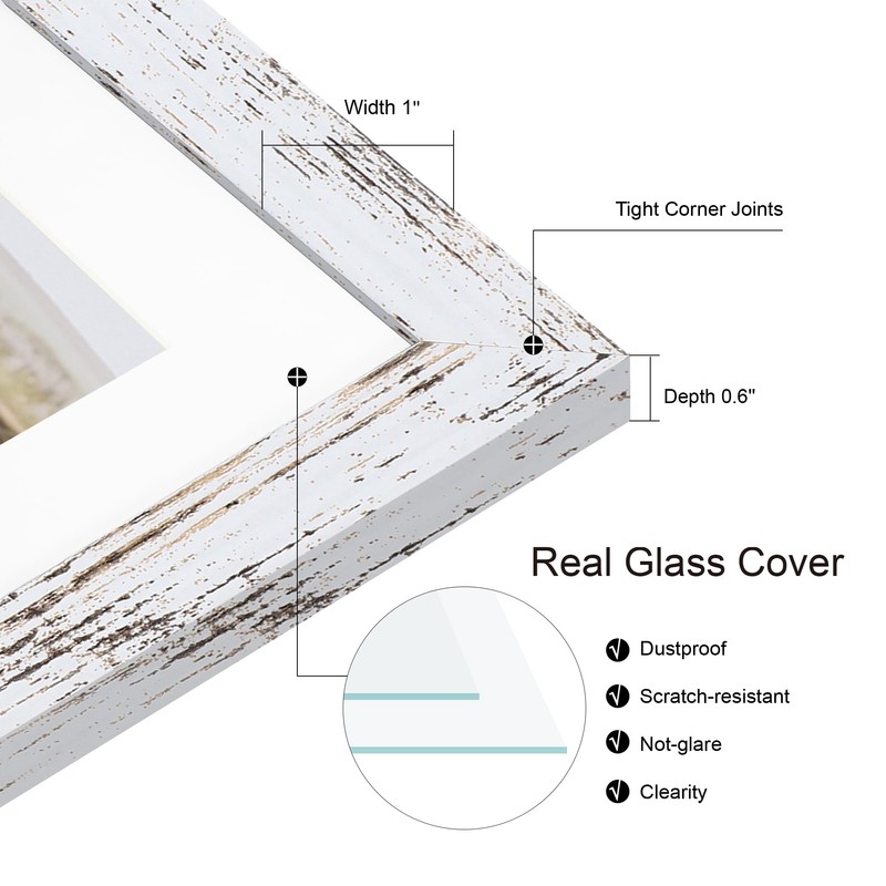 Hongkee 13x39 Puzzle Frame 2 Packs, Real Glass and Distressed