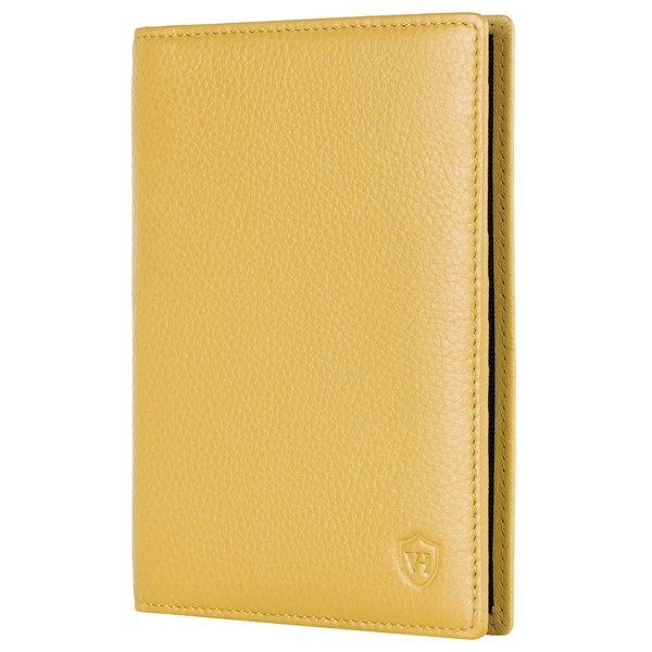 VON HEESEN Passport Holder Leather with RFID Protection for Men